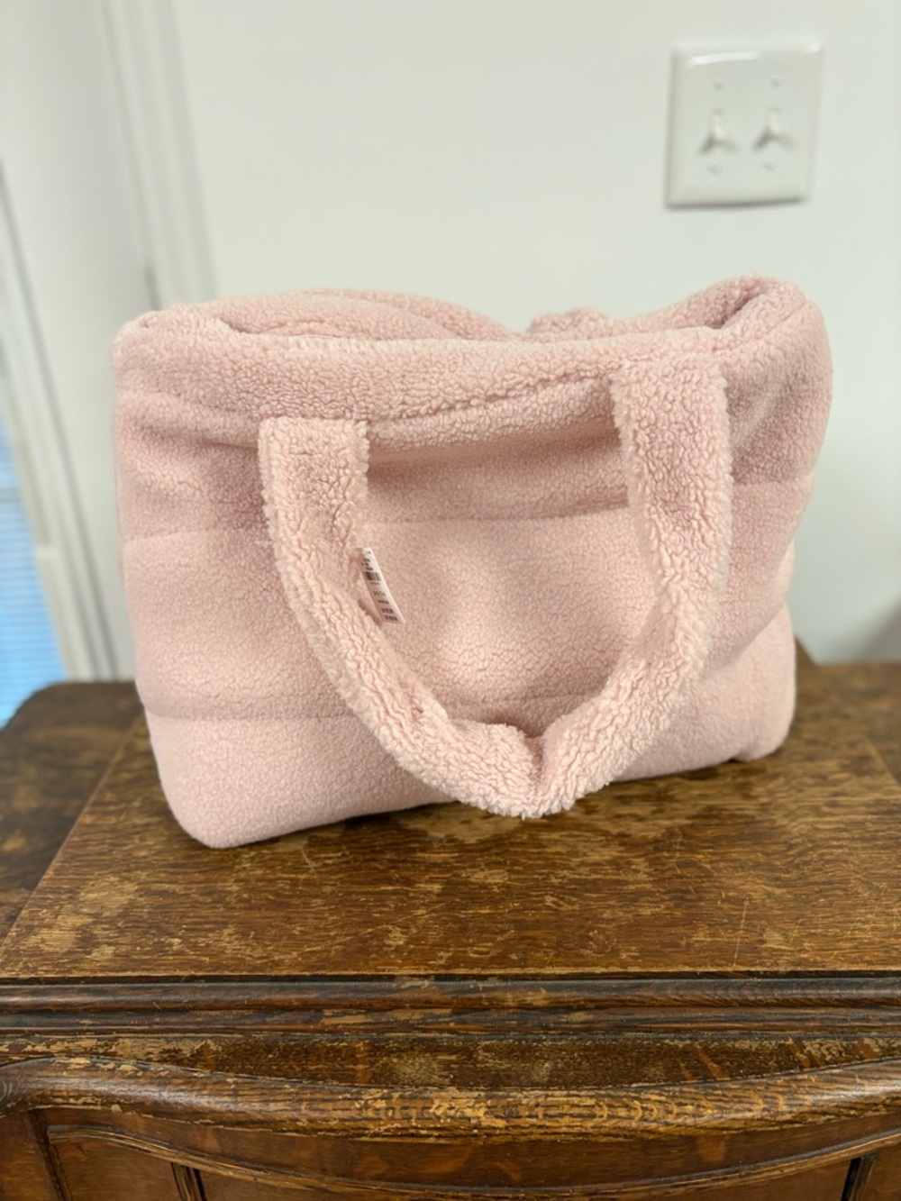 Victoria Secret Cozy Pink Sherpa Tote Bag